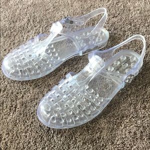 Clear jelly sandals